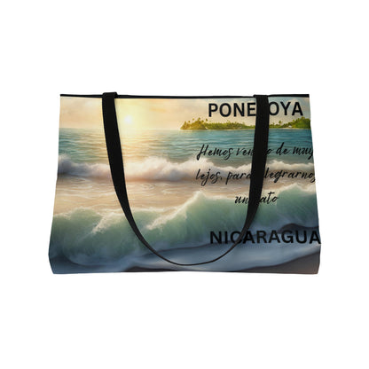 Playa Poneloya Nicaragua Bolsa para fin de semana Nicaragüense Poneloya Beach Nicaragua Weekender Tote Bag