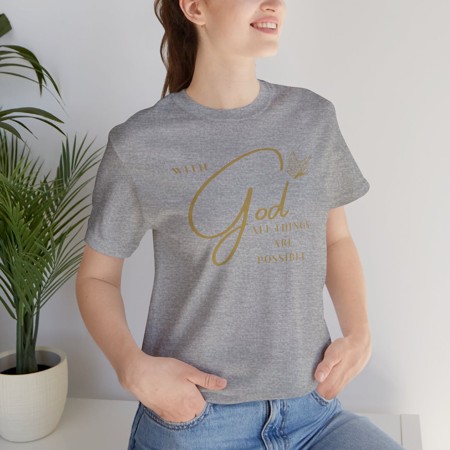 With God All Things are Possible Butterfly T Shirt