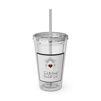 Touch the Heart Sunsplash Tumbler with Straw, 16oz