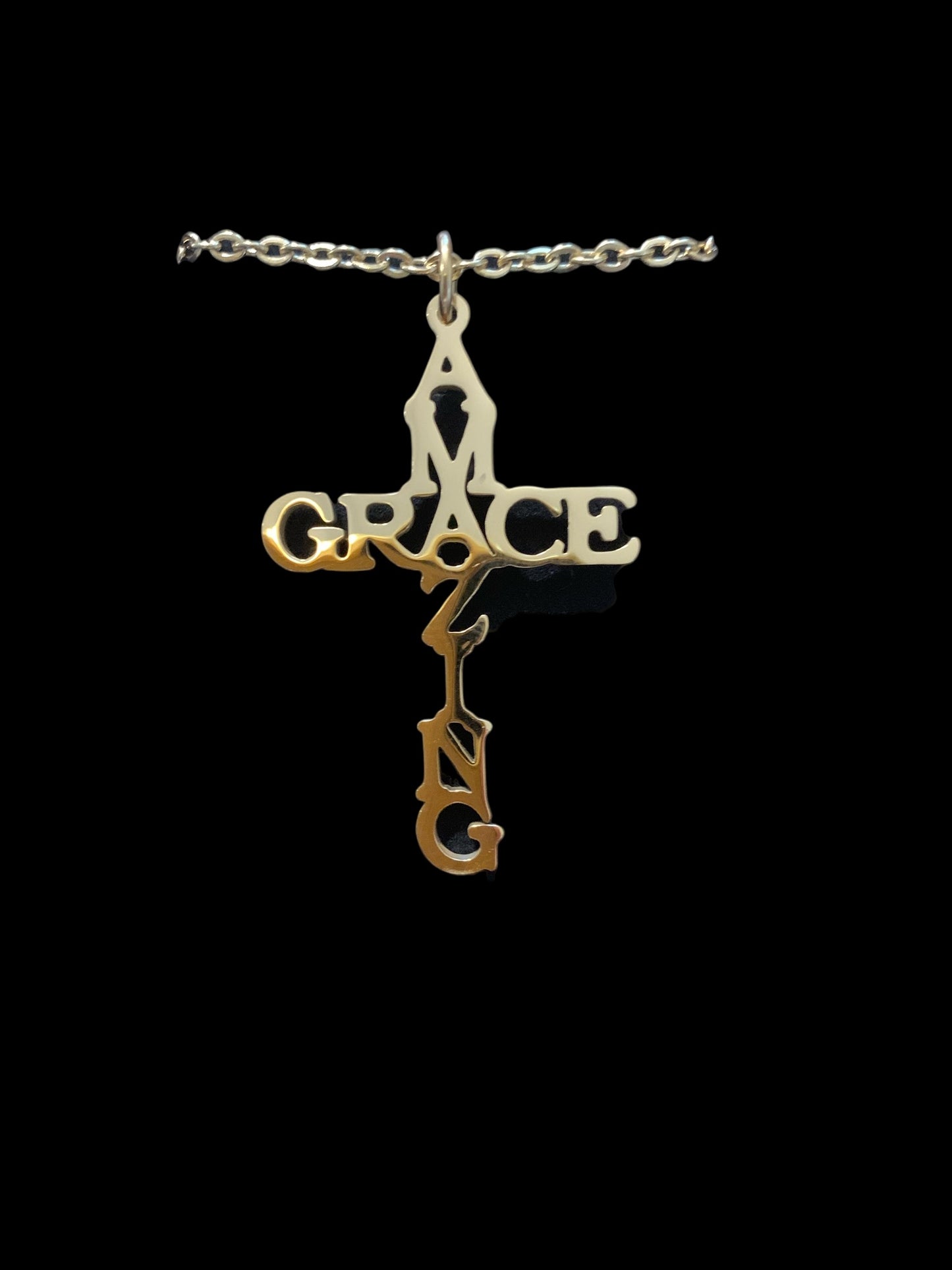 Amazing Grace Gold Plated Stainless Steel Necklace