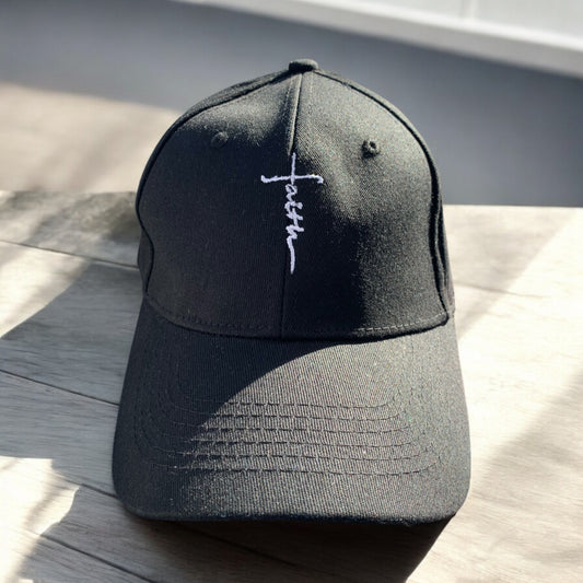 Faith Word Cross Baseball Cap Hat