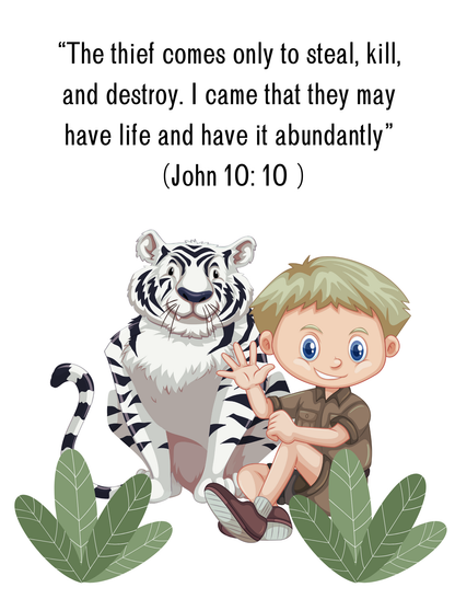 Safari Coloring & Activity Book: Biblical Affirmations for Children