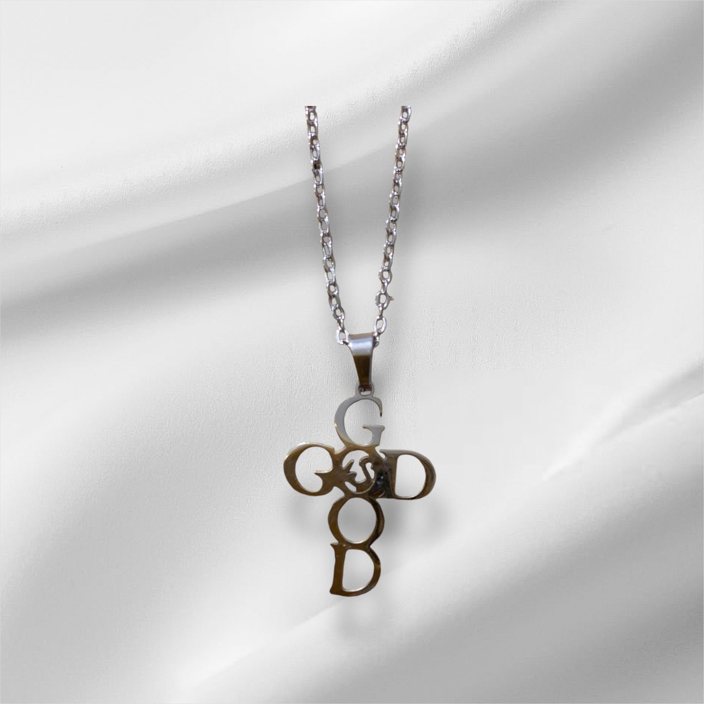 Goodness of God Cross Stainless Steel Necklace