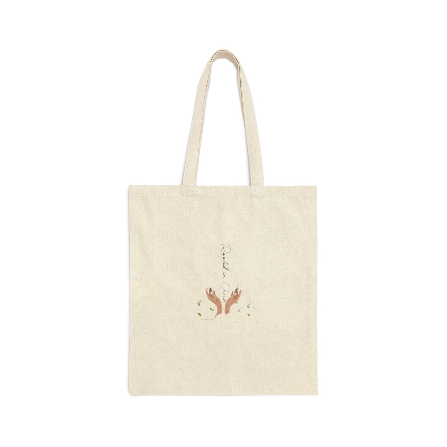 Rooted in Christ Cotton Canvas Tote Bag