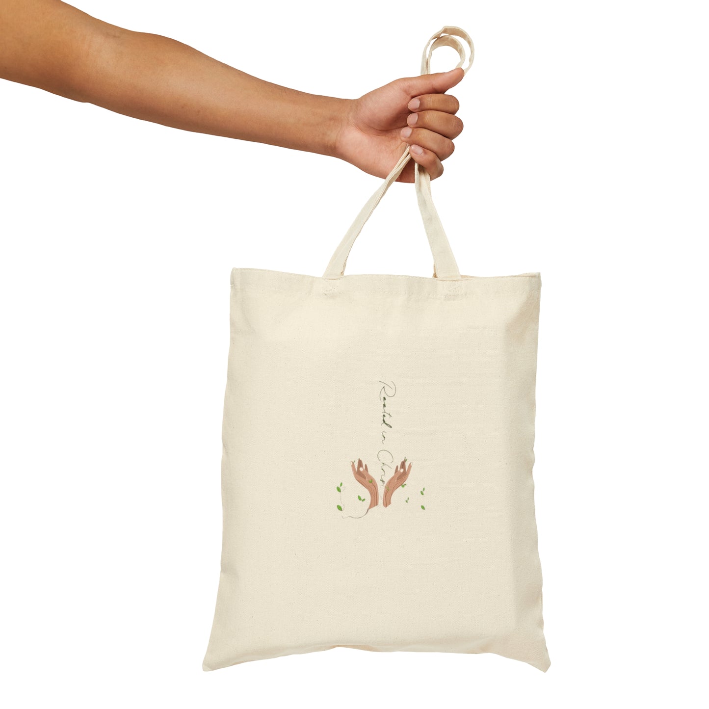 Rooted in Christ Cotton Canvas Tote Bag