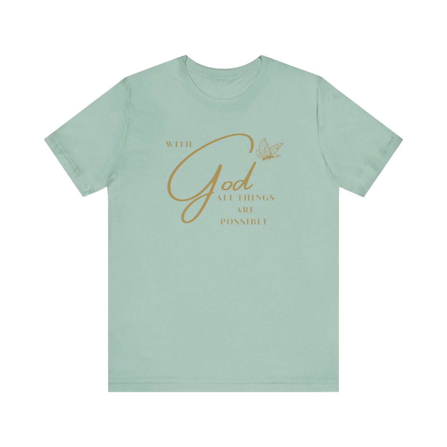 With God All Things are Possible Butterfly T Shirt