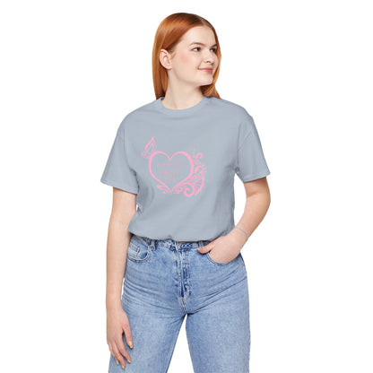 Kindness Never Fails Pink Heart Tee Short Sleeve