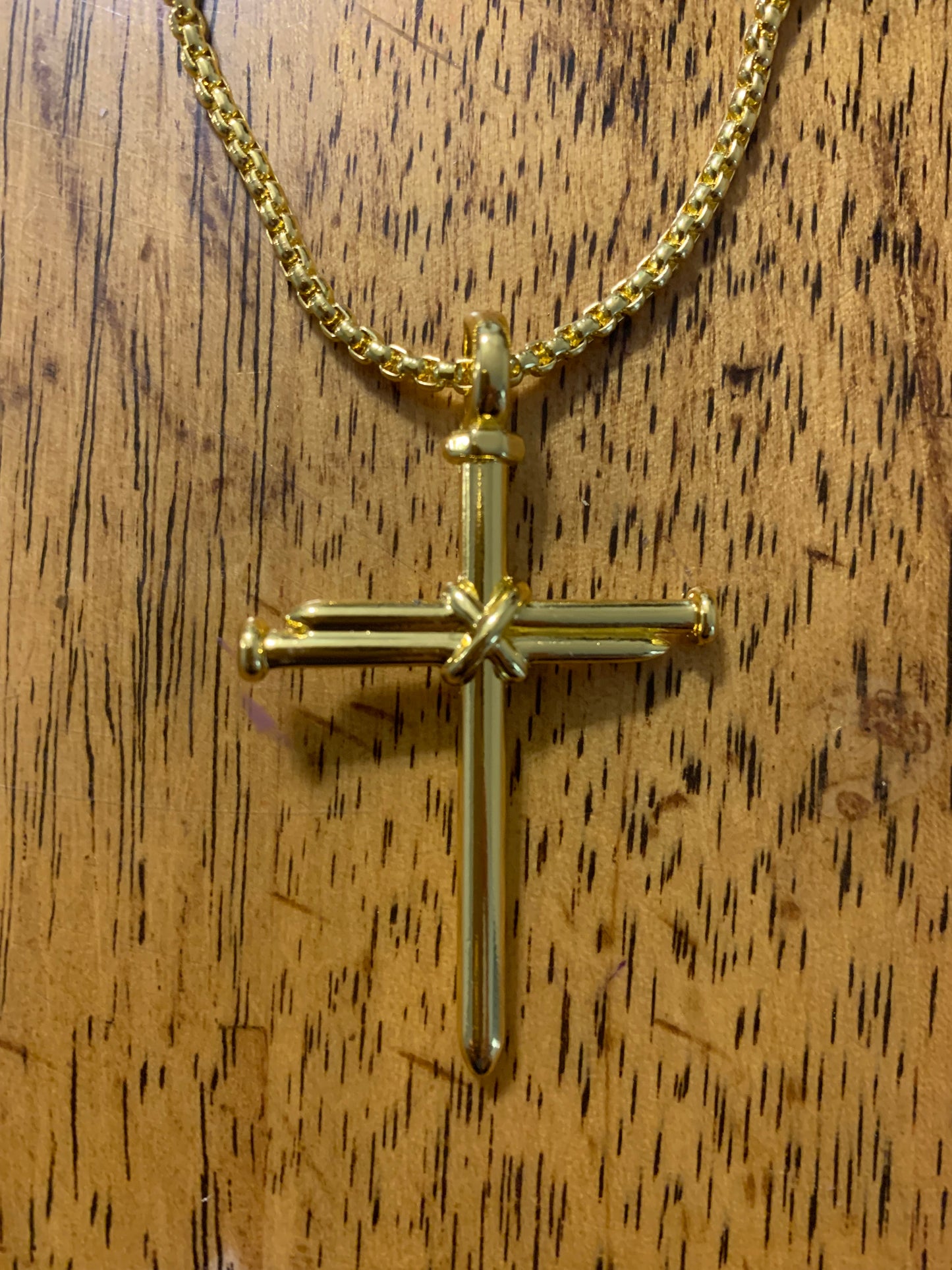 Nail Cross Stainless Steel Necklace