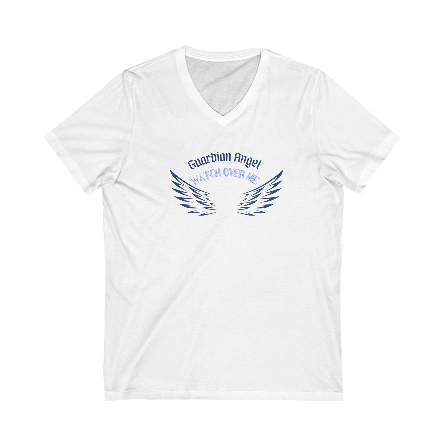 Guardian Angel Watch Over Me Unisex Jersey Short Sleeve V-Neck Tee