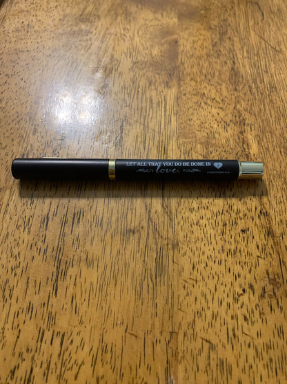 Bible Verse Black and Gold Pen