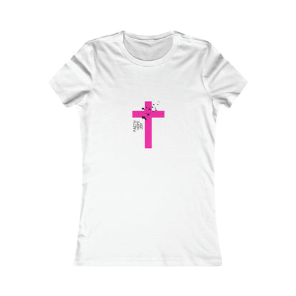 Faith, Hope, Joy Pink Cross Women's Favorite T-Shirt