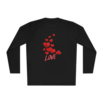 Love Red Hearts and Cross SPORT Long Sleeve Tee