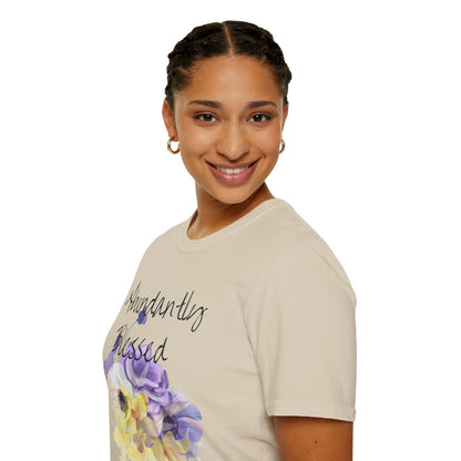 Abundantly Blessed Purple Flowers T-Shirt