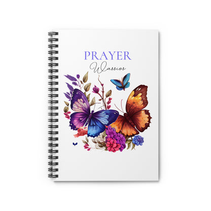 Prayer Warrior Rainbow Butterfly Spiral Notebook - Ruled Line