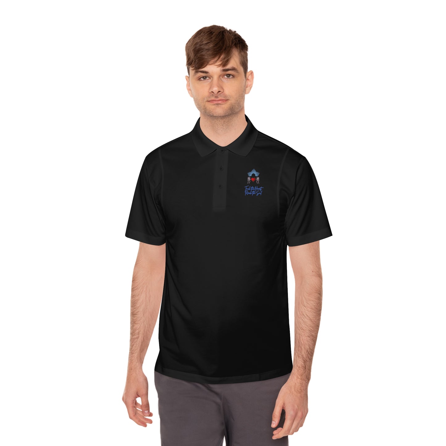 Touch the Heart Logo Men's Sport Polo Shirt