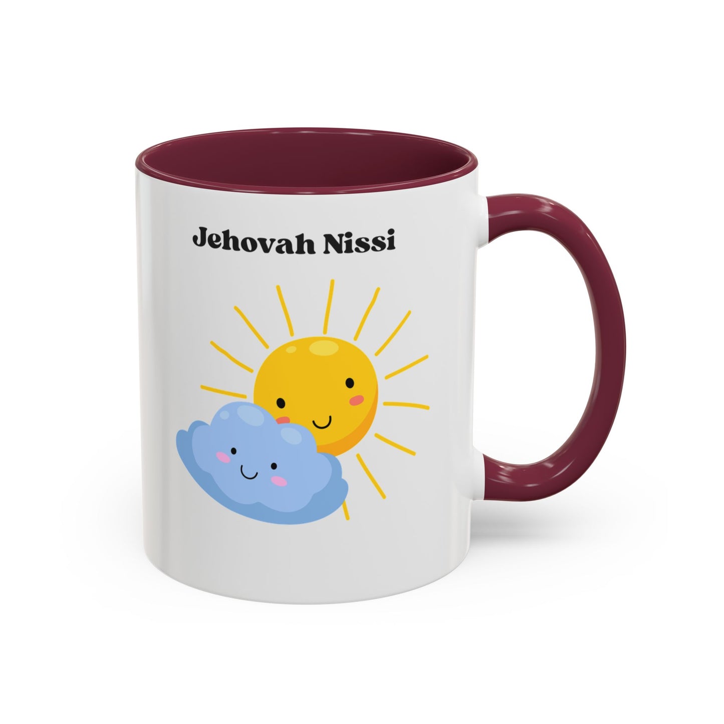 Jehovah Nissi Cute Sun & Cloud Coffee Mug (11oz/15oz)