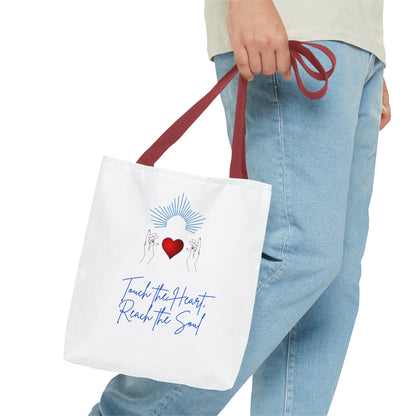 Touch the Heart, Reach the Soul Tote Bag (AOP)