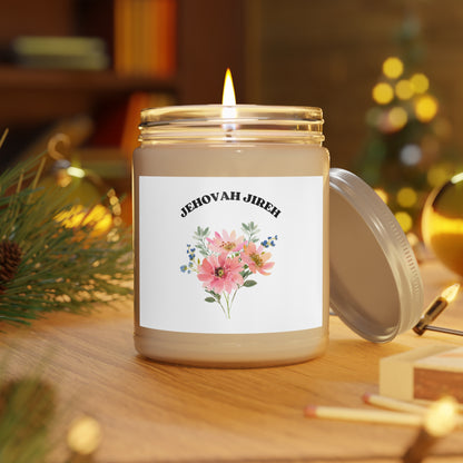 Jehovah Jireh Floral Candle 9oz Soy Candle
