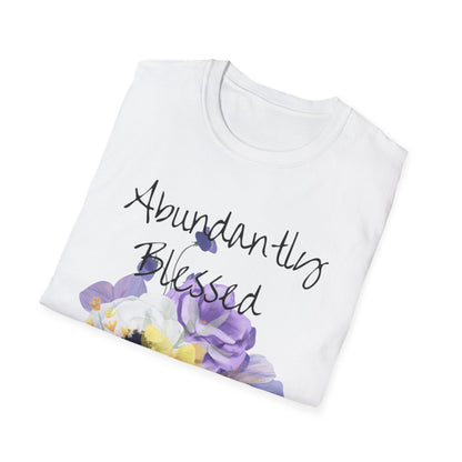 Abundantly Blessed Purple Flowers T-Shirt