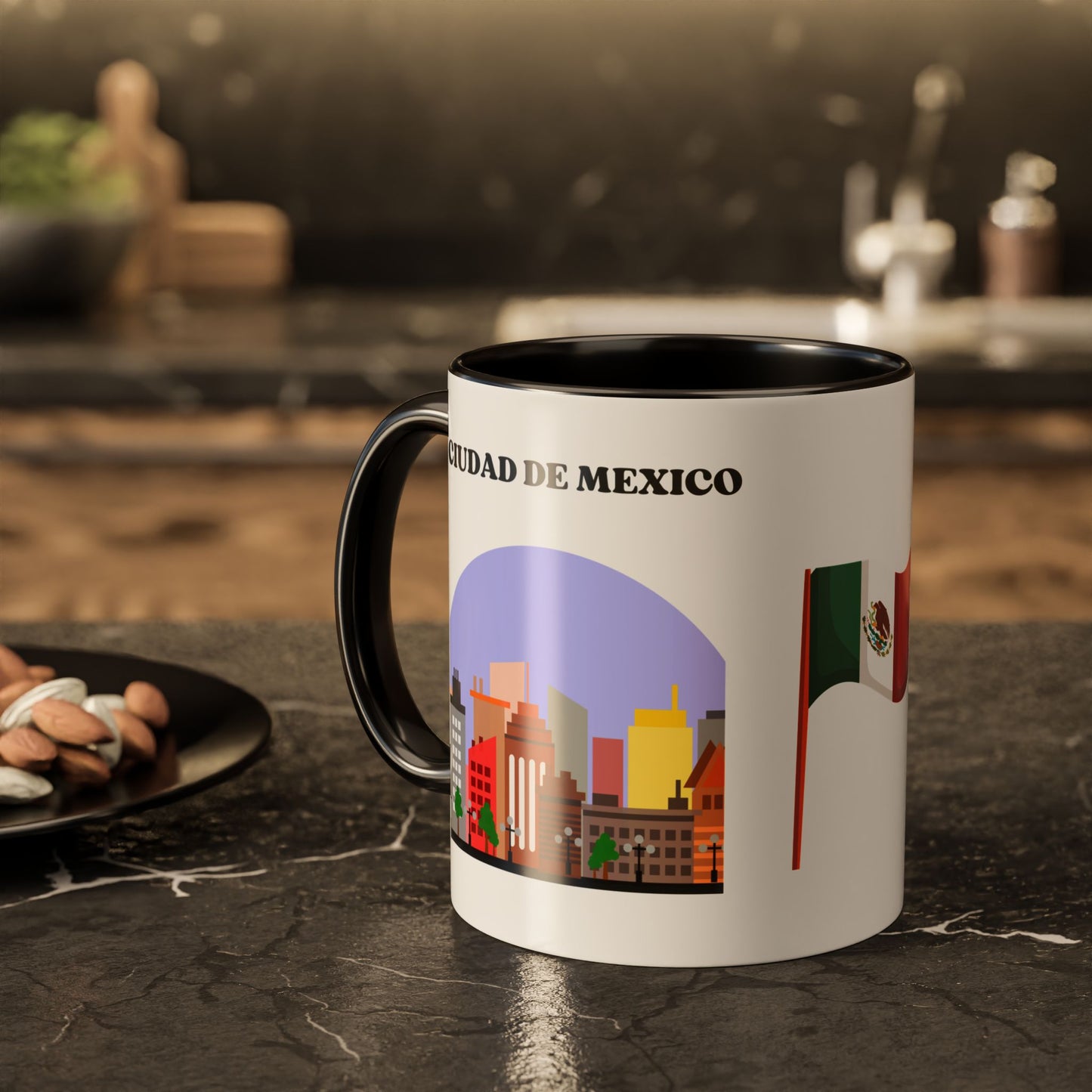 Virgen de Guadalupe Ciudad de México Mug | Colorful Ceramic Coffee Cup