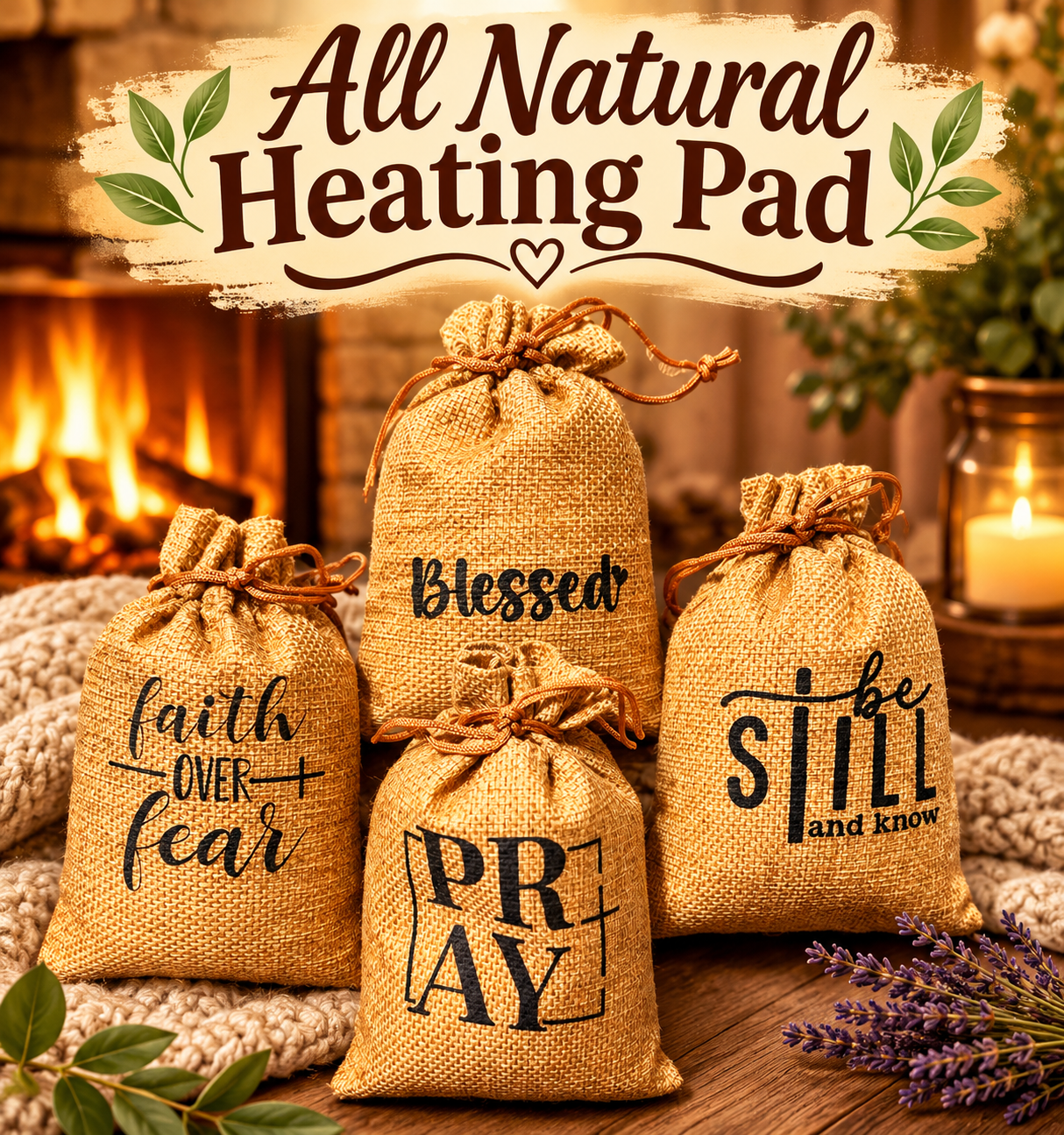 Faith and Warmth All Natural Heating Pad Hand Warmer Scented Essential Oil