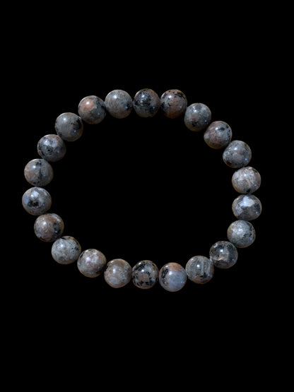 Handmade Gray Natural Stone Stretch Bracelet