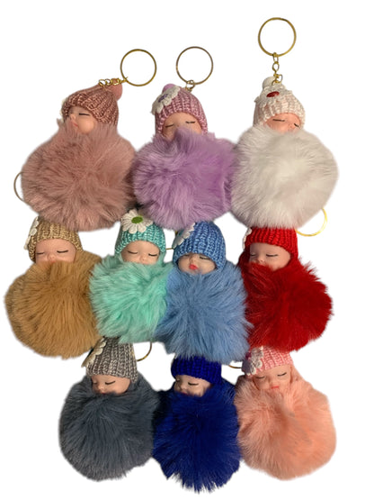 Baby Pom Fluffy Keychain