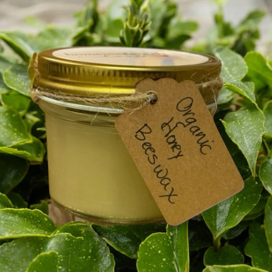 Organic Honey Beeswax Peppermint Handmade Natural Candle