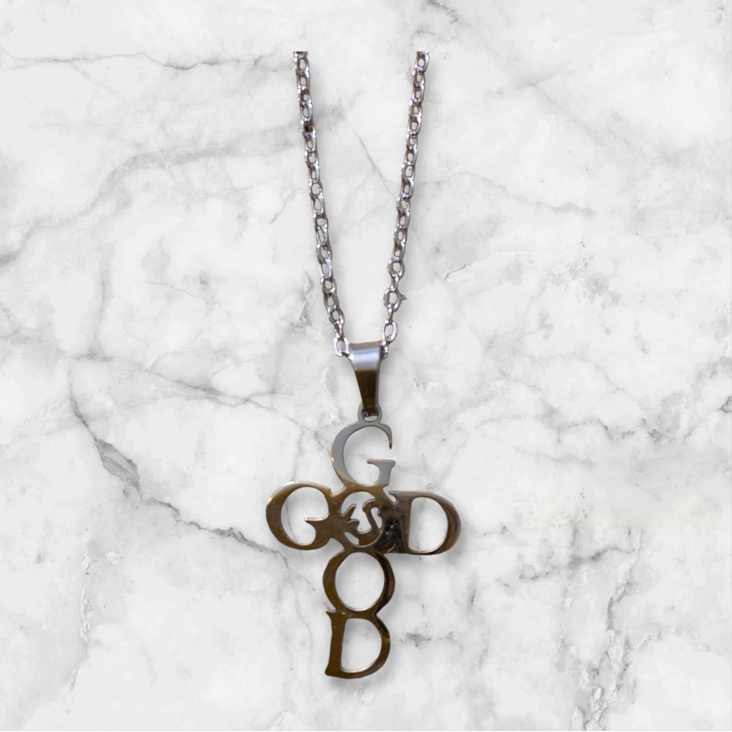 Goodness of God Cross Stainless Steel Necklace