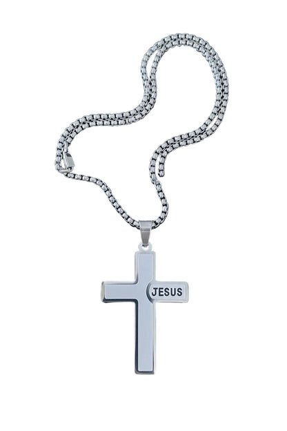 Jesus Cross Stainless Steel Necklace