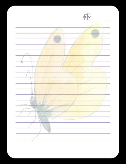 Glow Butterflies: Decorative Notebook