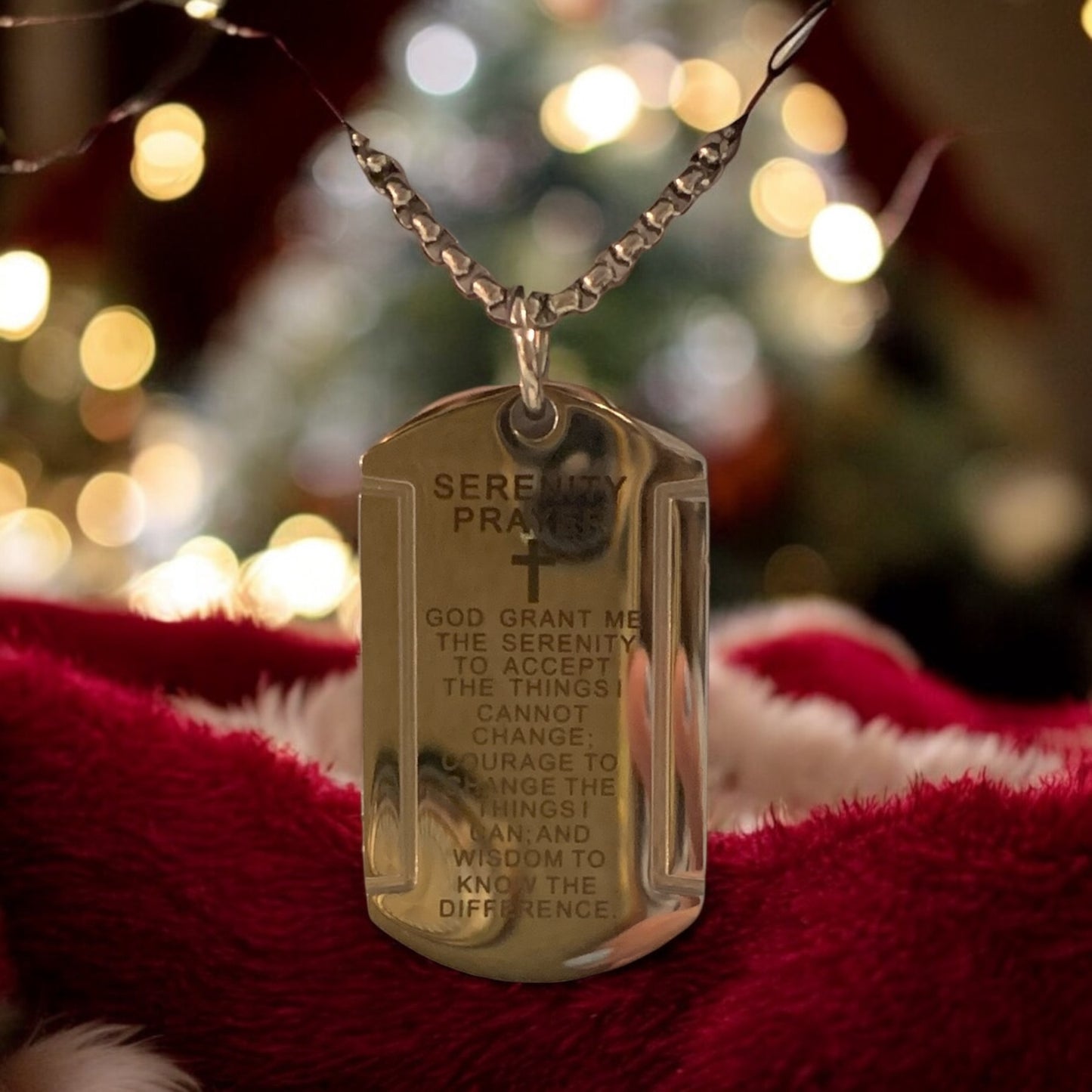 Serenity Prayer Stainless Steel Dog Tag