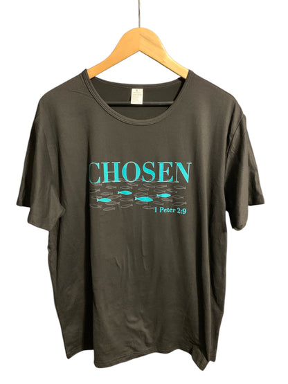 CHOSEN Fish Swimming in River 1 Peter 2:9 Black T Shirt