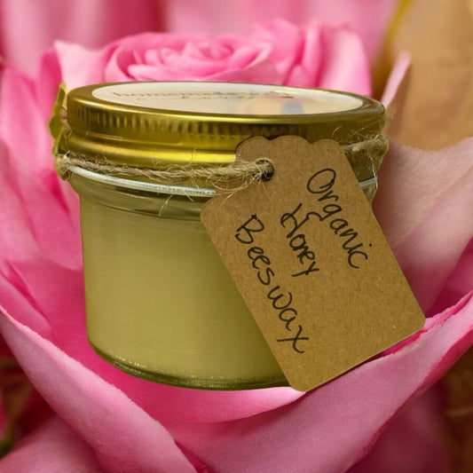 Organic Honey Beeswax Rose Handmade Natural Candle