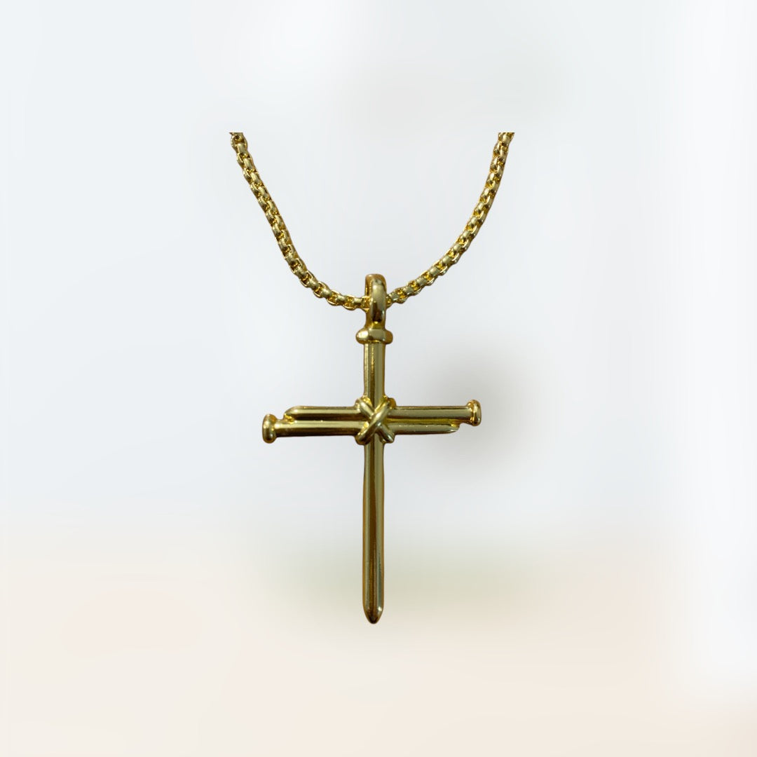 Nail Cross Stainless Steel Necklace