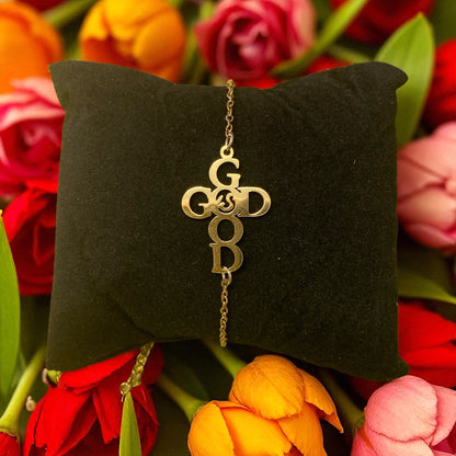 God is Good Gold Plated Stainless Steel Bracelet