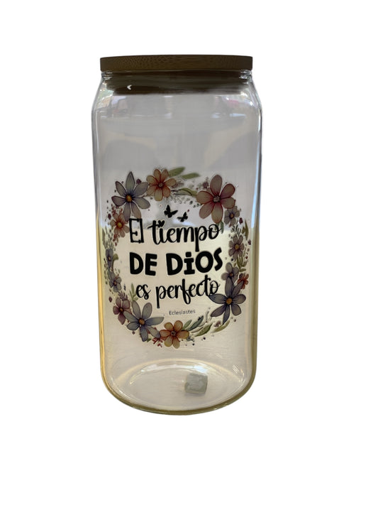 Father’s Day Best Dad Glass Container 16 ounce