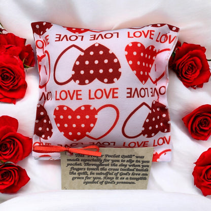 Prayer Pillow with Wood Cross Handmade