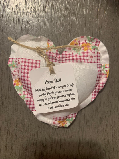 Heart Prayer Pillows with Cross Inside